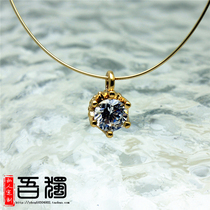 DIY Jewellery Accessories K Gold Accessories Fashion Small Crown Pendant Bracelet Necklace Water Drill Pendant