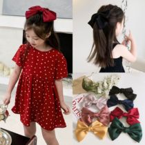 Childrens head flower accessories Girls Japanese big bow hairpin hair accessories Baby Korean ins cute hair card headdress