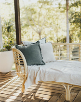 Small Forest Nordic living room Rattan sofa chair bed and breakfast Simple modern rattan small apartment woven sofa combination