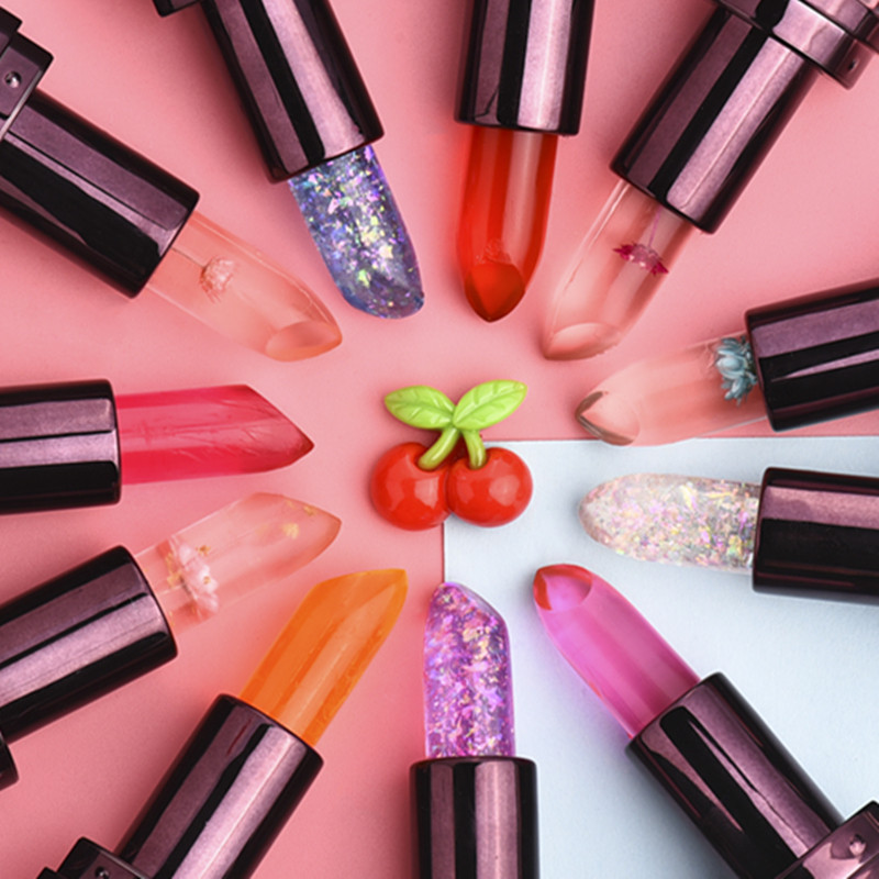 by nanda水晶果冻变色口红 持久滋润保湿唇膏 防水不脱色润唇膏