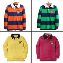 Boys' striped polo shirt children with long sleeves