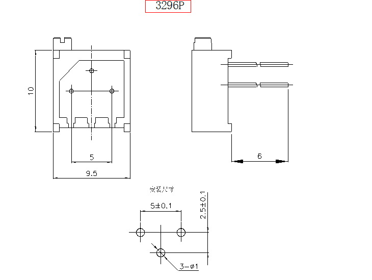 3296p电位器精密可调电阻多圈式微调美国bourns原装阻值齐