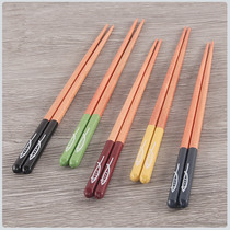 Japanese style solid wood chopsticks saury fish chopsticks single double set pointed Japanese and wind solid wood chopsticks couple chopsticks