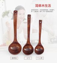 Natural Kemu long handle not hot hand bent wood soup spoon hot pot big soup spoon porridge spoon wooden spoon environmental protection wooden spoon
