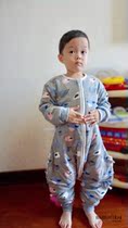 MMKIDS magic little Meow baby baby clip cotton leg sleeping bag anti kicking is thickened cotton climbing clothing autumn and winter