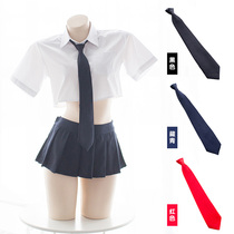 Japanese All-in-one tie Student uniform with female JK shirt tie Knot-free tie