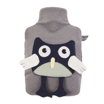 Owl cartoon hot water bottle water injection explosion-proof double-handle warm water bag PVC flushing large removable and washable flannel