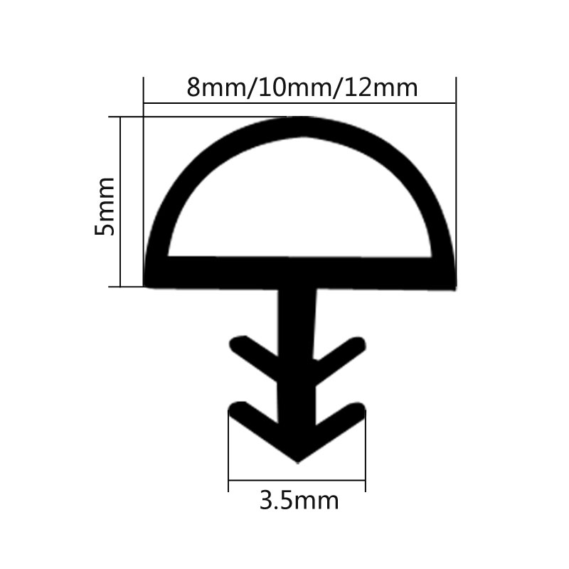 实木门密封条隔音滑槽防水防尘防震防撞胶条门缝皮条卡槽胶条产品展示图4