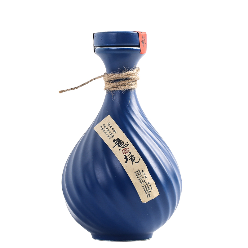 Jingdezhen ceramic bottle furnishing articles creative home empty wine bottle custom liquor bottle sealed jar 1 catty 3 5 kg