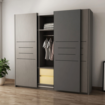 Sliding door wardrobe modern simple sliding door wardrobe sliding door economic panel large wardrobe Nordic sliding door wardrobe