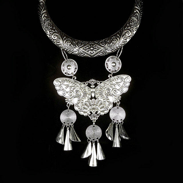 民族风苗银大项链民族舞演出项圈少数民族舞蹈配颈部饰品a1232