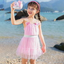 Childrens swimsuit female Princess Siamese girl Conjoined S. Korean infant baby girl swimsuit cute swimsuit