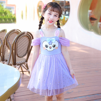 Girl Bubble Spa Swimsuit 2021 New Kids Baby Swimsuit Cute Little Girl Foreign Air Princess One-piece Swimsuit