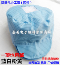 Anti-static hat men and women work hat dust-free hat food electronics factory dust hat sunroof net cap breathable