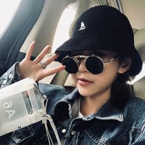 Retro girl super cool sand sculpture sun glasses female ins double flap punk wind travel street shoot funny sunglasses tide