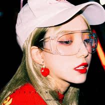 Goggles anti-droplet multifunctional glasses chemical anti-splash spit dust protection glasses transparent large frame