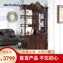 American room Closet Living Room Wine Cabinet Entrance Solid Wood Partition Cabinet Eurostyle Door Hall Double-sided CLOSED CABINET CLOSE TO WALL DECORATIVE CABINET