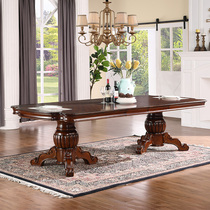 American retro long dining table luxury villa large dining room combined with adjustable table rectangular palace retro superlong table