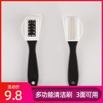 Suede fur frostsand suede deerskin snow boots cleaning brush shoe brush S-shaped brush rubber brush shoe brush