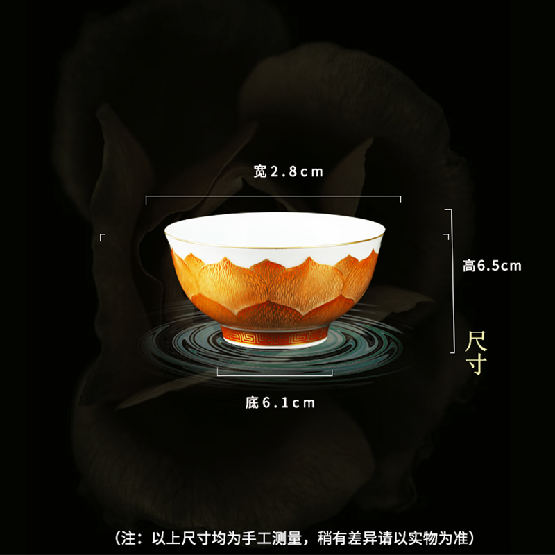 Jingdezhen ceramic decoration paint lotus bowl place to live in rich ancient frame porch teahouse porcelain arts and crafts