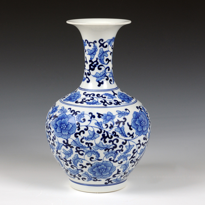 Jingdezhen ceramics modern blue and white porcelain vase home furnishing articles sitting room adornment ornament arts and crafts