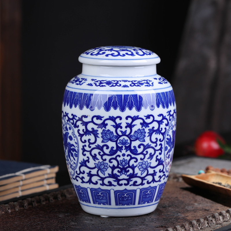 Jingdezhen ceramic cake puer tea home celadon restore ancient ways small pack POTS, in the seventh, peulthai the caddy fixings gift box packaging