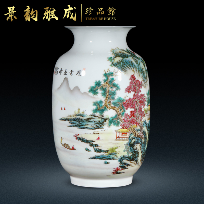 Jingdezhen ceramic Chinese vase sitting room adornment is placed household TV ark, flower arranging porcelain decoration process