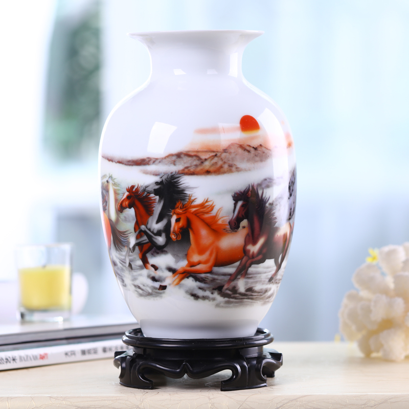 Jingdezhen ceramic vase sitting room place flower arranging flower decoration simple adornment bedroom rural household