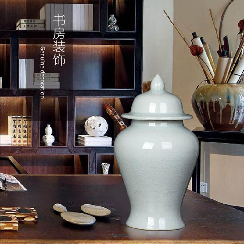 Jingdezhen ceramic crack glaze vase general household adornment furnishing articles of Chinese style living room porch craft porcelain