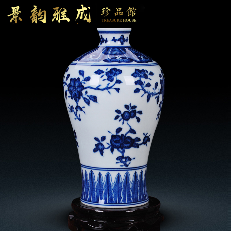 Jingdezhen ceramic flower vase modern hand - made vases of new Chinese style household, the sitting room porch place crafts