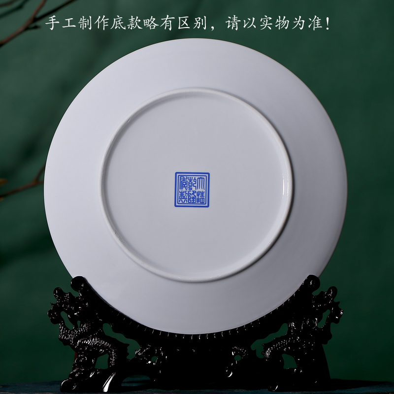 Jingdezhen blue and white contracted and I adornment ornament porcelain ceramic decoration hanging dish furnishing articles porcelain suits for