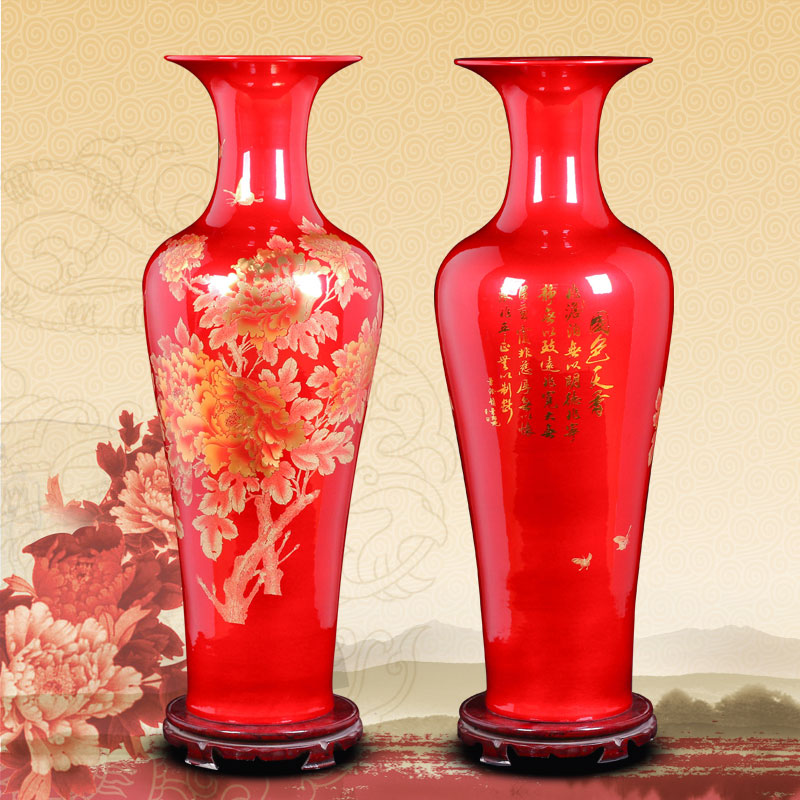 Jingdezhen ceramic Chinese American landing big vase sitting room place, a large European modern decoration