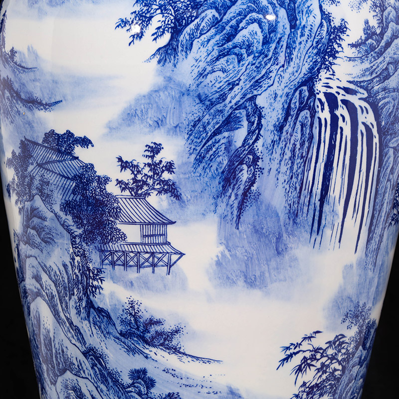 Jingdezhen ceramic porcelain big vase furnishing articles sitting room ground large art vases, flower arranging household act the role ofing is tasted