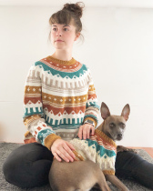 Childlike cute casual jacquard sweater Chinese weaving illustration photographed remarks mailbox