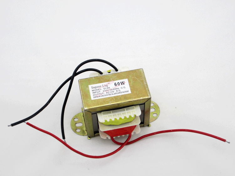 全铜线220v转ac24v 60w ac12v 60w 方形变压器 led电源 ei-66火牛