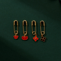 Ruyi Ping An Lock Mini small pregnant woman pin evil pendant baby baby anti shock pin safety brooch