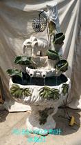 (Beautiful pavilion pottery)Floor lamp Fish tank Lucky elephant Household company Fountain Running water Long living room Office