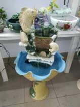 Elegant three fish fish tank lucky ornaments flowing water home jewelry round high fish tank large fountain fish tank