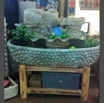 The fortune is like the water screen the screen partition the porch of the rich the living room the fountain