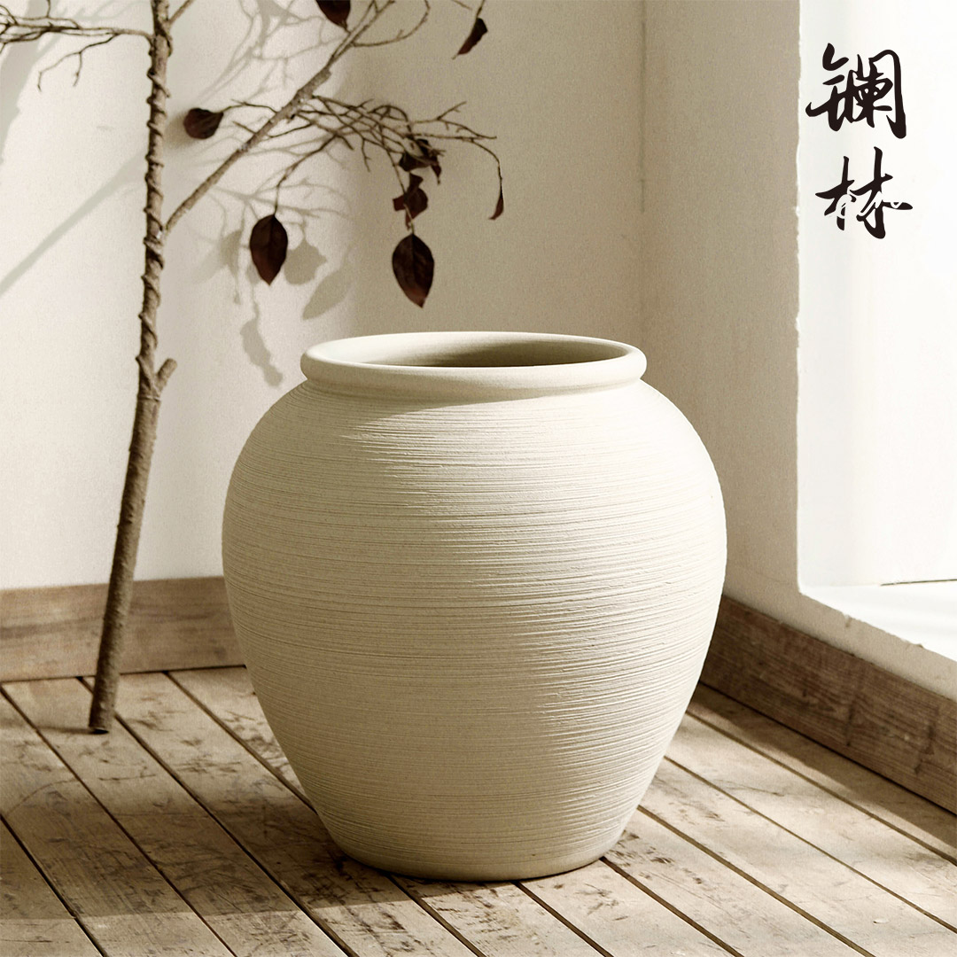 New Chinese style is contracted ceramic floor vases, flower arrangement sitting room branch bed coarse pottery decorative furnishing articles be born of a home stay facility