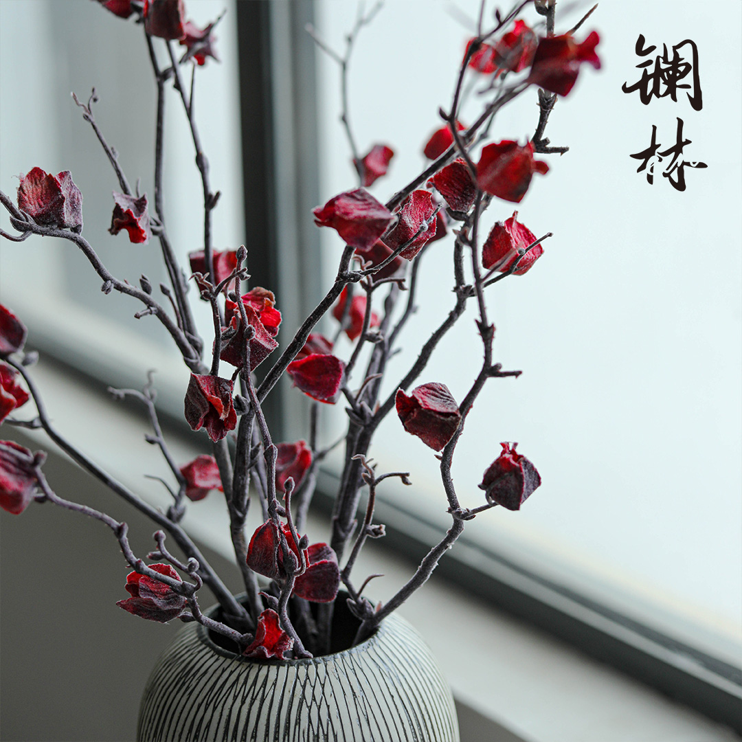 Autumn simulation flower fruit coarse pottery furnishing articles do old wabi-sabi wind restoring ancient ways home stay soft adornment art film props