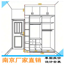 Whole house furniture custom wardrobe European bunny baby open cloakroom bookcase balcony counter Nanjing Factory Direct