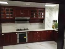 Pure solid wood door panel whole kitchen cabinet custom red oak walnut whole house custom Nanjing Factory Direct