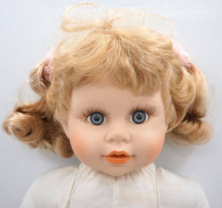 emerald vinyl originals 张嘴微笑仿真娃娃 玻璃眼珠带头发 55cm