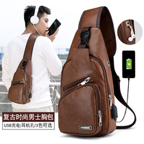 Bag Pack 2018 new mens chest bag inclined satchel bag man bag single shoulder bag Han version small backpack Leisure Purse Chest Bag Men
