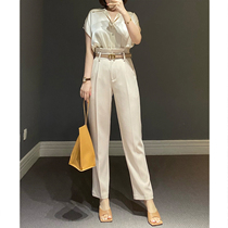 AnnaLemon exquisite Normcore style satin silk short sleeve shirt