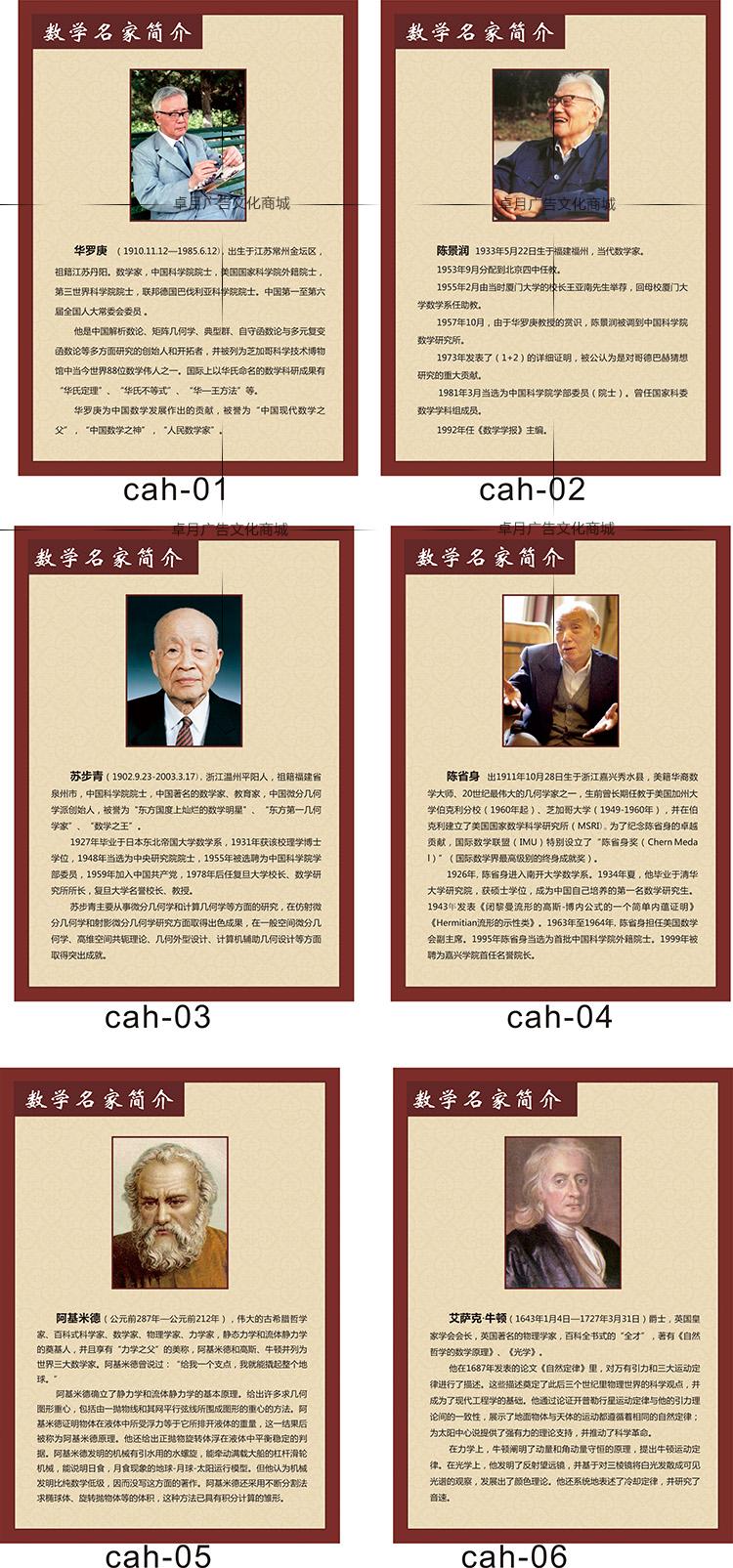 著名科学家数学家物理学家化学家教育家名人头像画挂图墙贴画海报