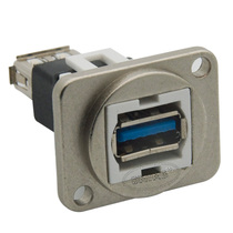 D-type zinc alloy metal cabinet USB3 0 in-line female to female connector