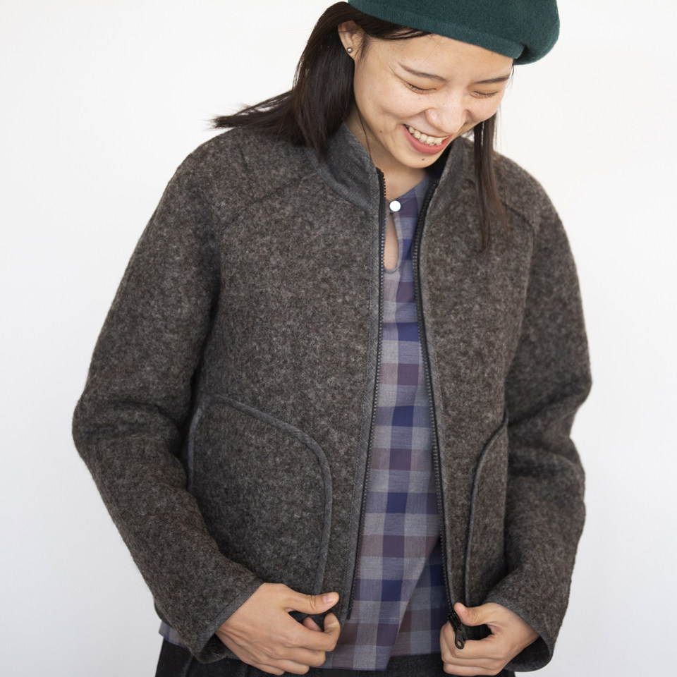 燕云喜【畅月之大雪Ⅰ～②】原创设计粗花呢上衣/冬女装