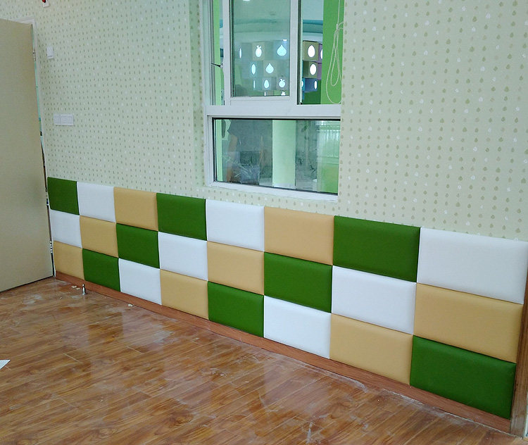 早教中心幼儿园防撞软包 跆拳道武馆柱子墙面软包 榻榻米床围